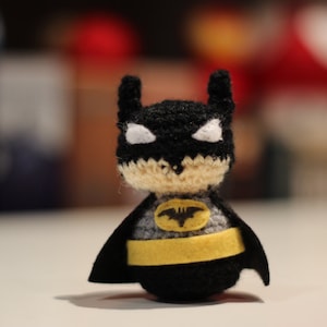 Mini Dark Superhero Amigurumi