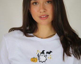 Simon's Halloween Party T-shirt - halloween embroidered t-shirt - gift ideas - cute ghost t-shirt