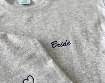 Bridal party sweater- Bride Sweatshirt, Bride Sweater, Bride Embroidered Sweat, Bridal Gift, Team Bride, hen do sweatshirt ,hen do