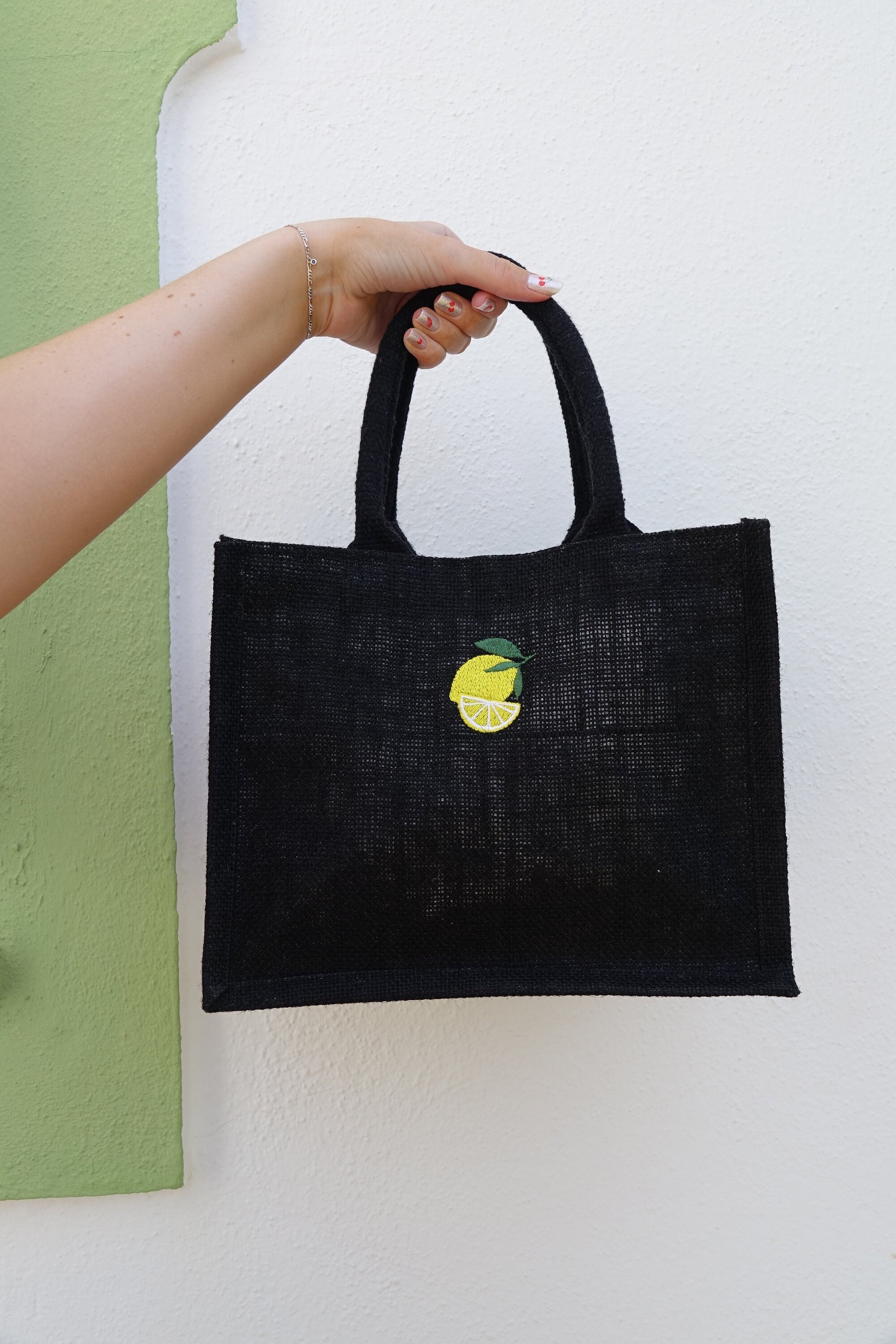 The Single Fruit Mini Jute Tote Bag Beach Bag Tote Bag -  Denmark