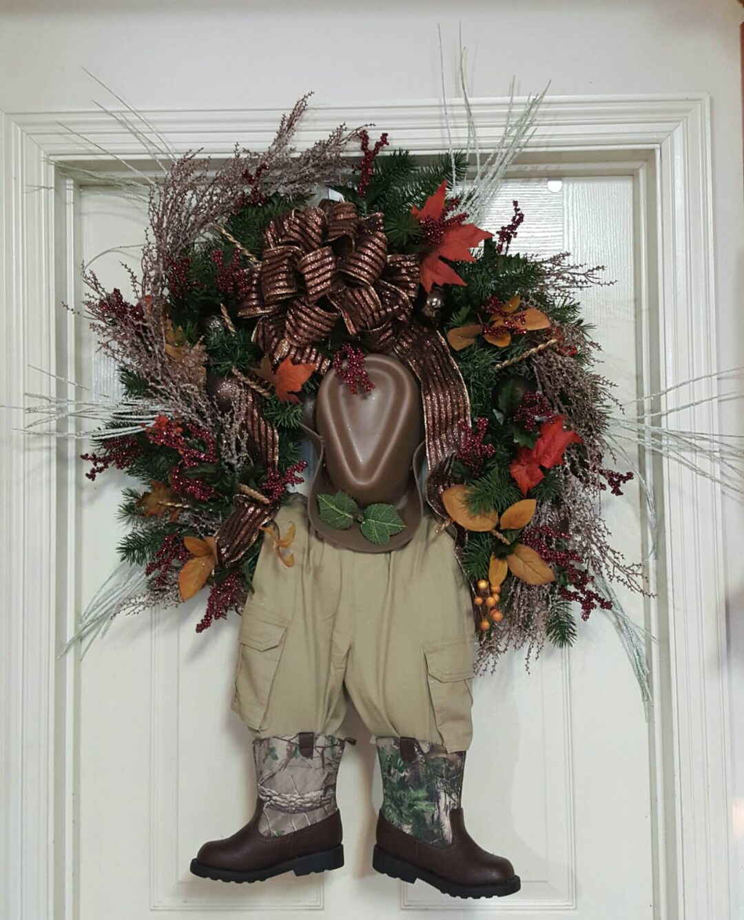Cowboy Christmas Wreath - Etsy
