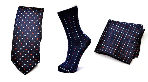 matching tie pocket square and socks