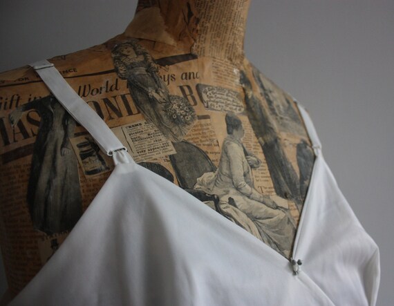 Vintage Slip, 1950's White Slip, Vintage Undergarm