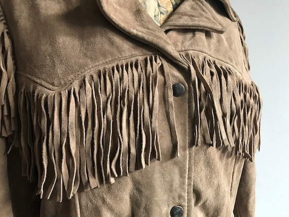 Vintage 1960's Suede Jacket, 1960s Tassel Jacket,… - image 2