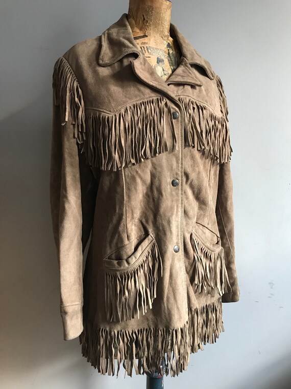 Vintage 1960's Suede Jacket, 1960s Tassel Jacket,… - image 1