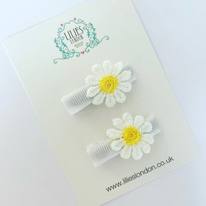 Daisy pigtail clips image 1