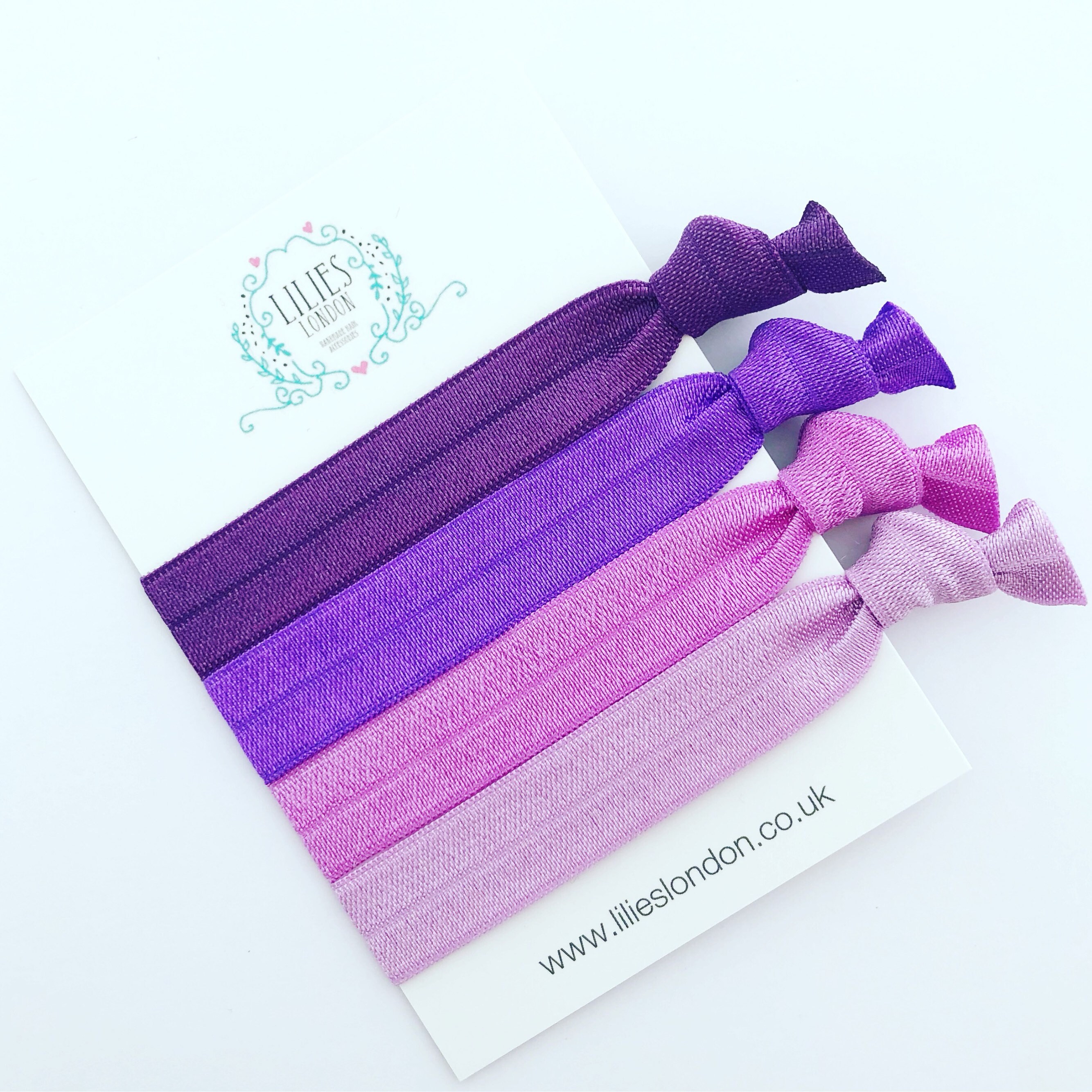 Purple Hair Ties Gentle Hairbands Lilac Bracelets Hair Etsy