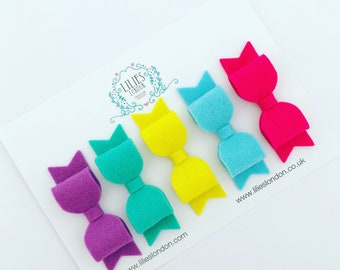 Felt bow set- brights