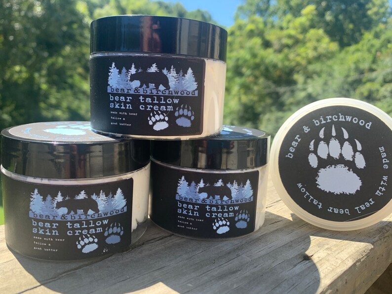 Bear Tallow Skin Cream Bear & Birchwood Bear Grease Bear Fat Etsy