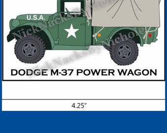 Military Vehicle Patch Emblem Logo Iron On Embroidered M37 Dodge