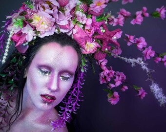 Pink mermaid headdress