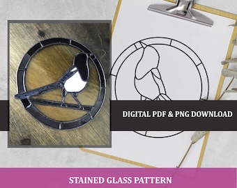 Mönster för glasmålning av Mr. Magpie: DIY-mall (PDF och PNG)
