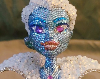 Frosted Abbey (Please see video: OOAK Pavé style crystal covered custom doll)