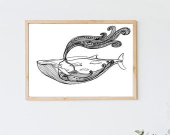 Whale Newfoundalnd Fine Art Print