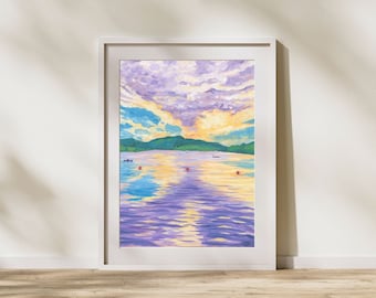 Rowing on Quidi Vidi, Newfoundland Fine Art Print