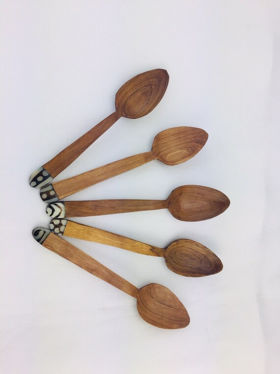 Authentic African Spoon in Olive Wood Dessert Spoon Ethnic Etsy