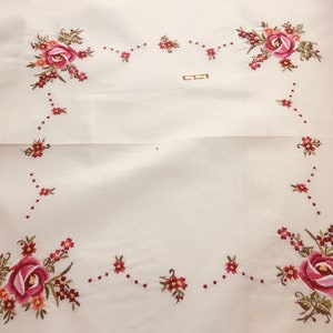 Broderie Crewel Vintage - Tulipes Fleuries - Années 70 - 19 X 25 Cm