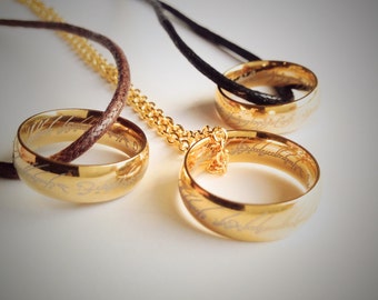 The One Ring Necklace, Gold Plated The One Ring Necklace