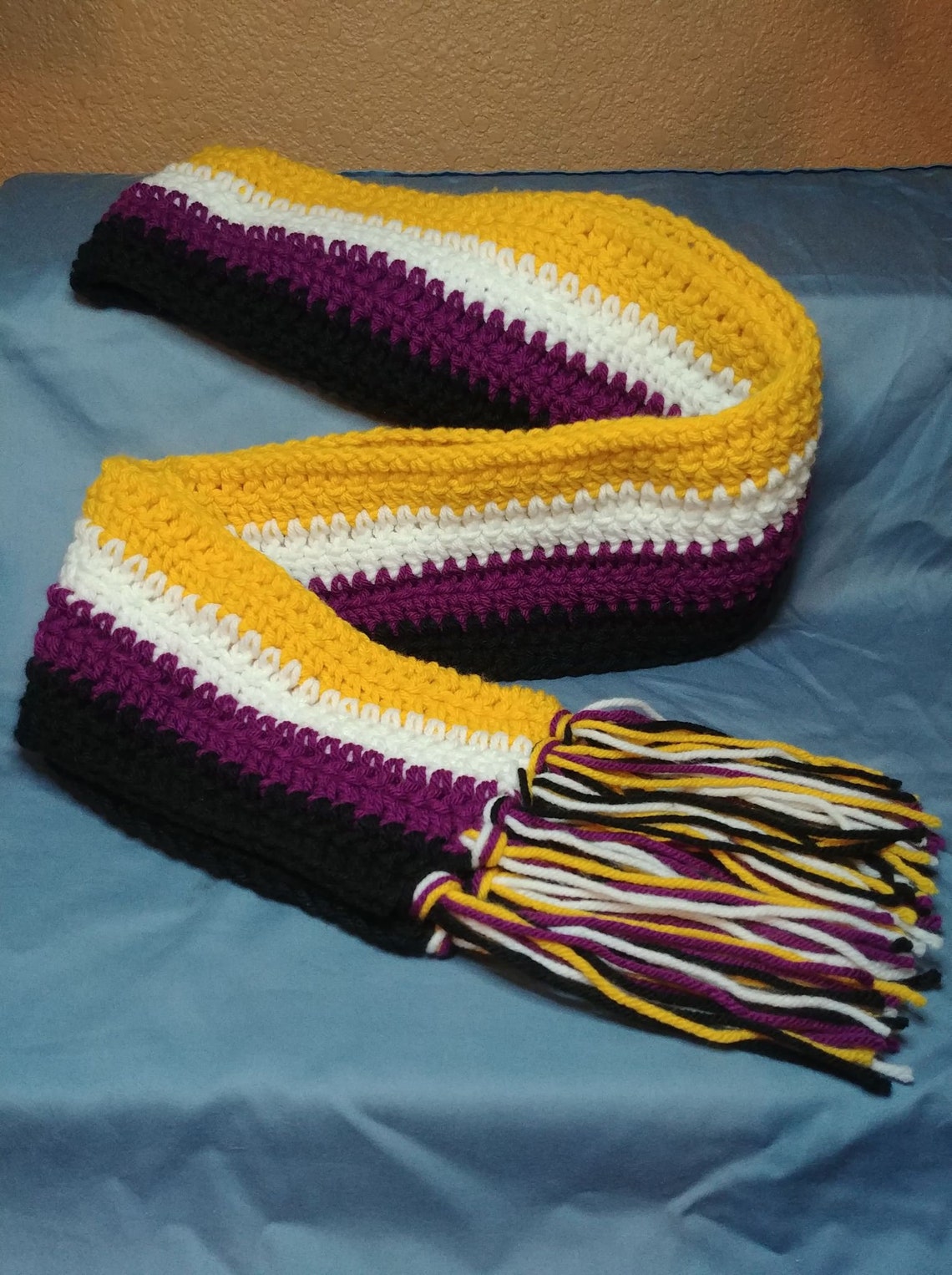 Crochet Nonbinary Scarf /Crochet LGBT Pride Flag/LGBTQ | Etsy