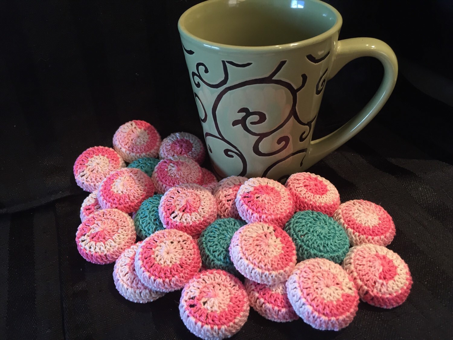 1940年代風のフラワーコースター 多彩なピンク - Etsy 日本