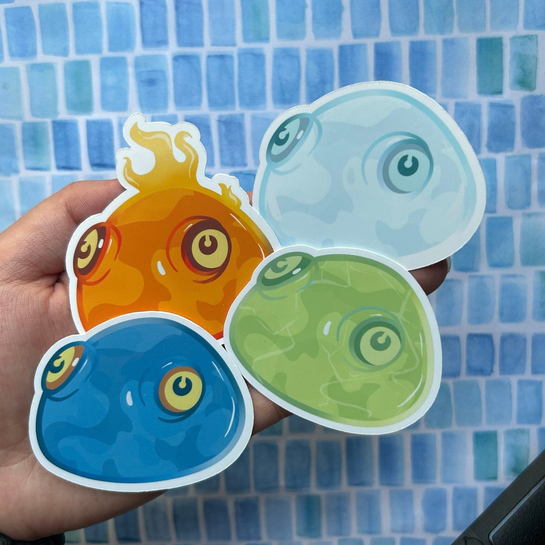 Elemental Chuchus | Legend of Zelda Vinyl Glossy Stickers, Fire Ice ...