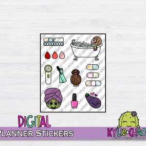 Health + Beauty Digital Planner Stickers for GoodNotes Planners
