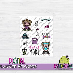 Fitness Digital Planner Stickers for GoodNotes Planners