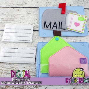 Mail Box Quiet Book Busy Book Pages Playset Machine Embroidery Design Pattern