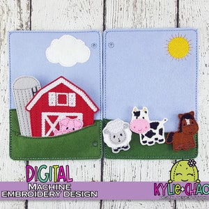 Farm Quiet Book Busy Book Pages Playset Machine Embroidery Design Pattern