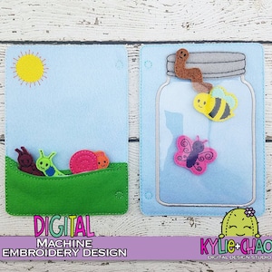 Bug Quiet Book Busy Book Playset Machine Embroidery Design Pattern