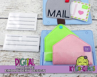 Mail Box Quiet Book Busy Book Pages Playset Machine Embroidery Design Pattern