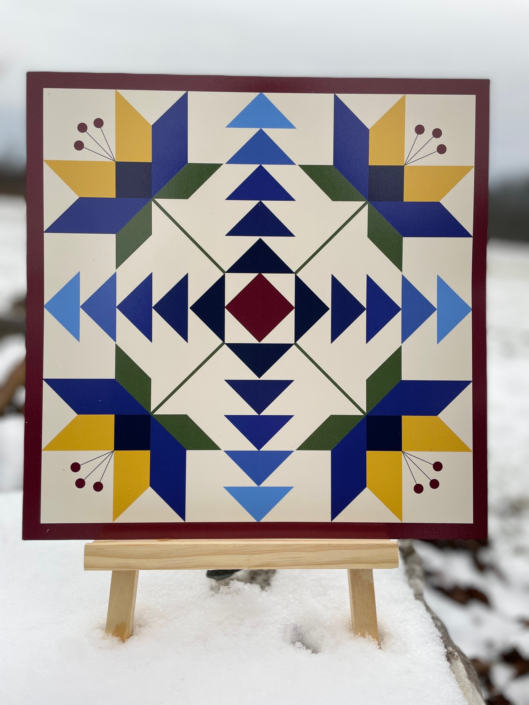 Carolina Lily Barn Quilt - Metal