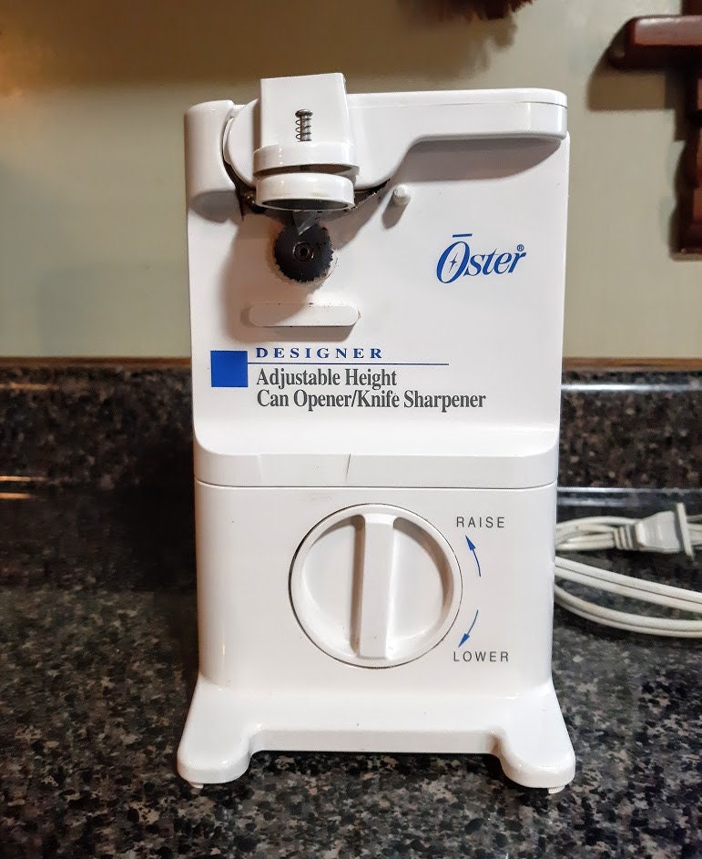 Oster Can Opener With Knife Sharpener, Tall