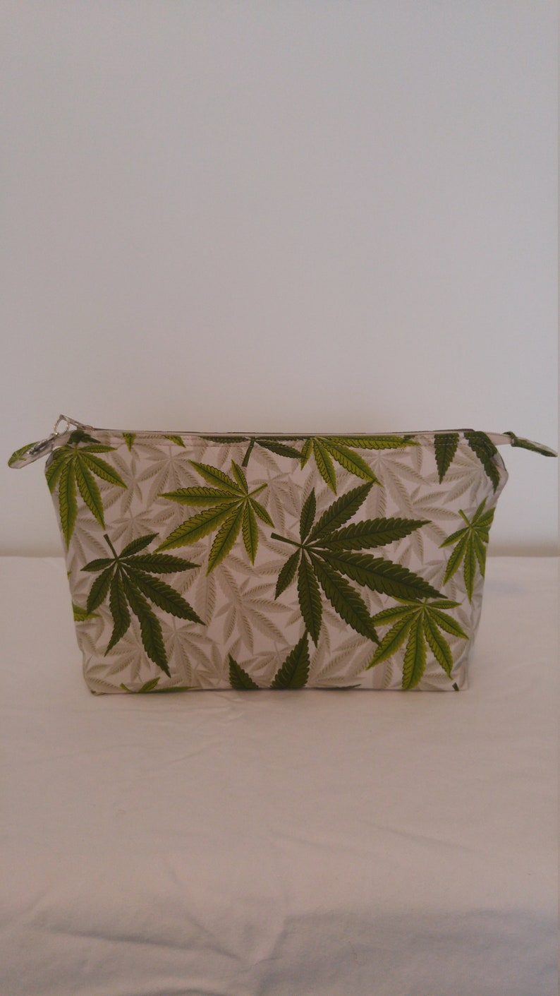 Bag Pot Leaf Marijuana Hemp Hair Tie Cannabis Makeup 420