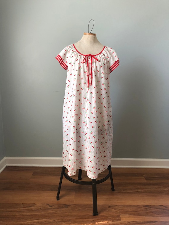 Vintage 80s Cherry House Coat