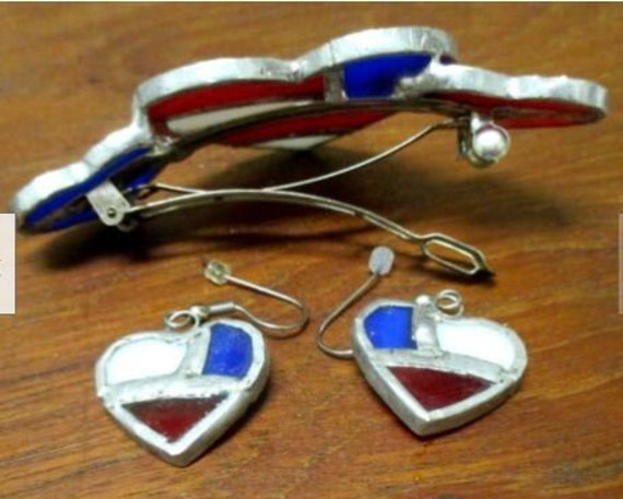 2 pc set: Patriotic Earrings & Matching Barrette,… - image 4
