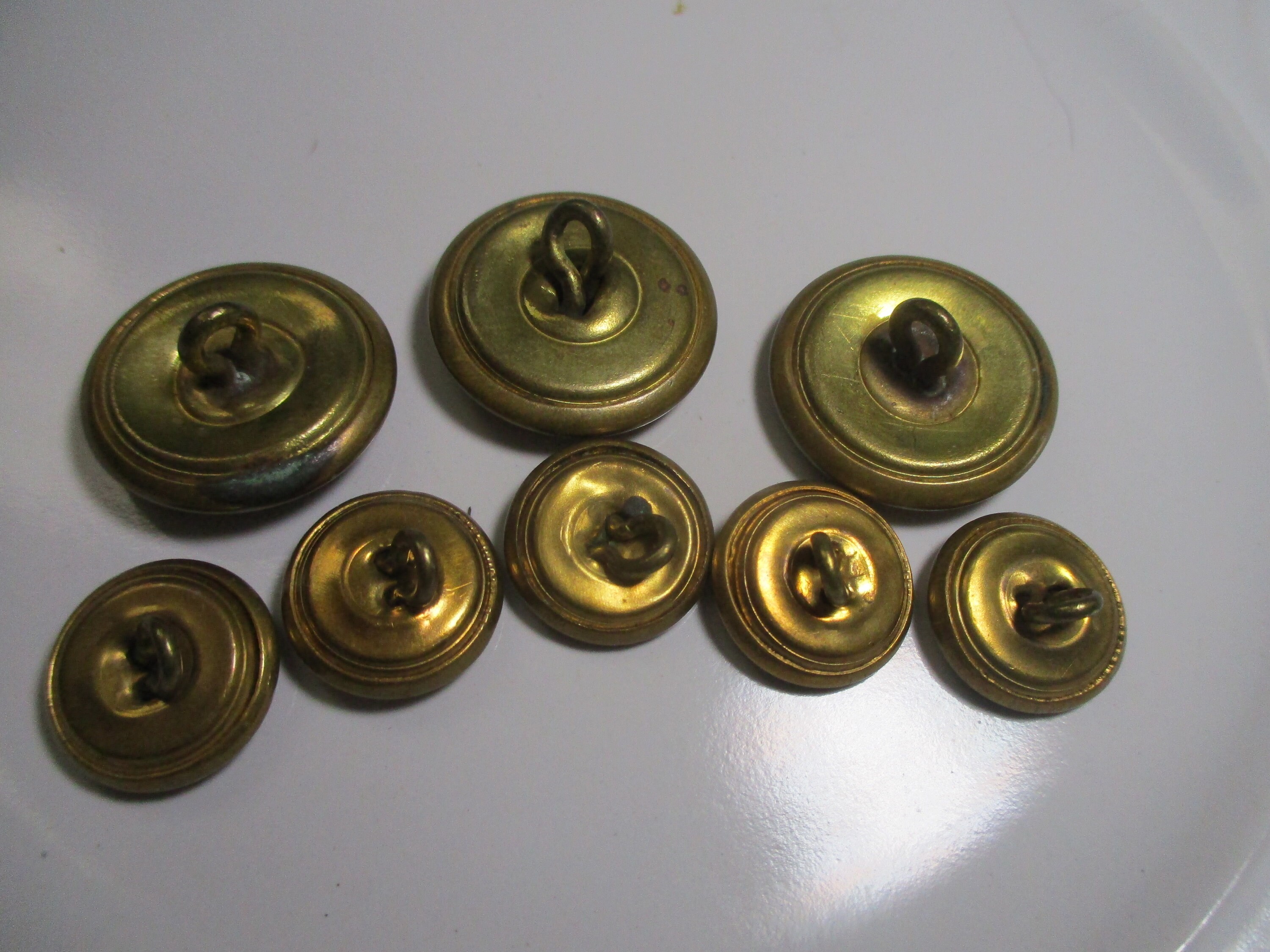 8 Vintage US Army Eagle Brass Buttons 2 Sizes 1 Etsy