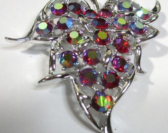 Brooch/Pendant: 4 elegant picks- Vintage Statement pieces-rhinestones, silver-tone, goldtone, AB rhinestones. Gifts. Estate sale items G049