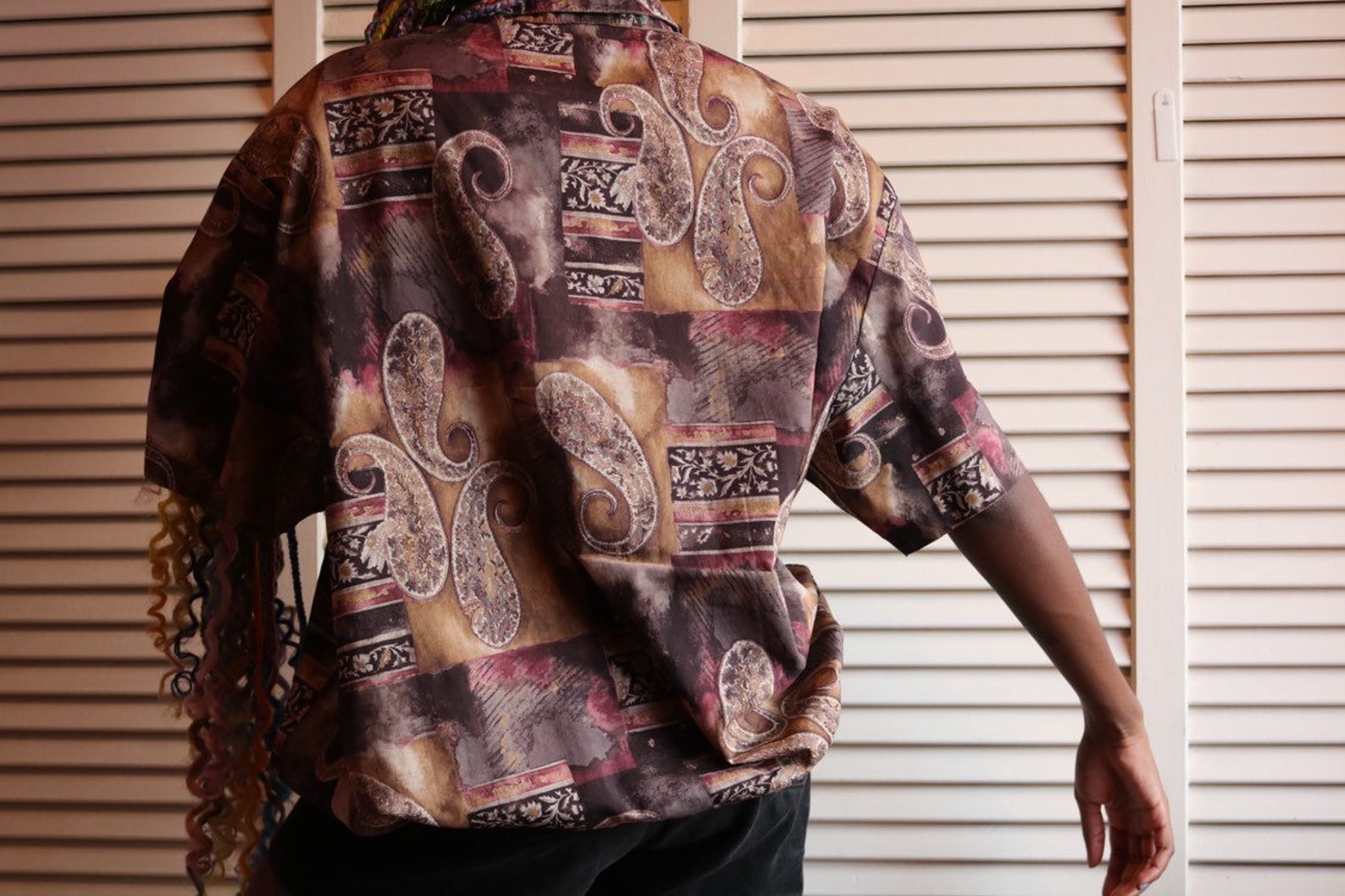 Vintage 90s Busy Floral Pattern Shirt | Etsy