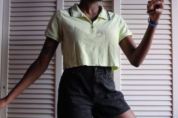 vintage cropped polo shirt