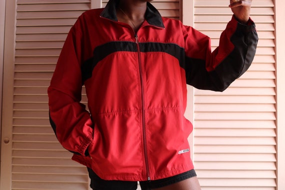 reebok jacket vintage red