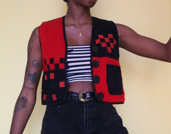 90’s Black Suede Vest main image 0
