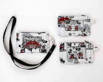 Lanyard and/or ID Pouch | Limited Edition *Mickey & Minnie Mouse* | ID Wallet, Lanyard, or ID Holder