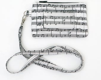Lanyard and/or ID Pouch | Music Fabric | ID Wallet, Lanyard, or ID Holder