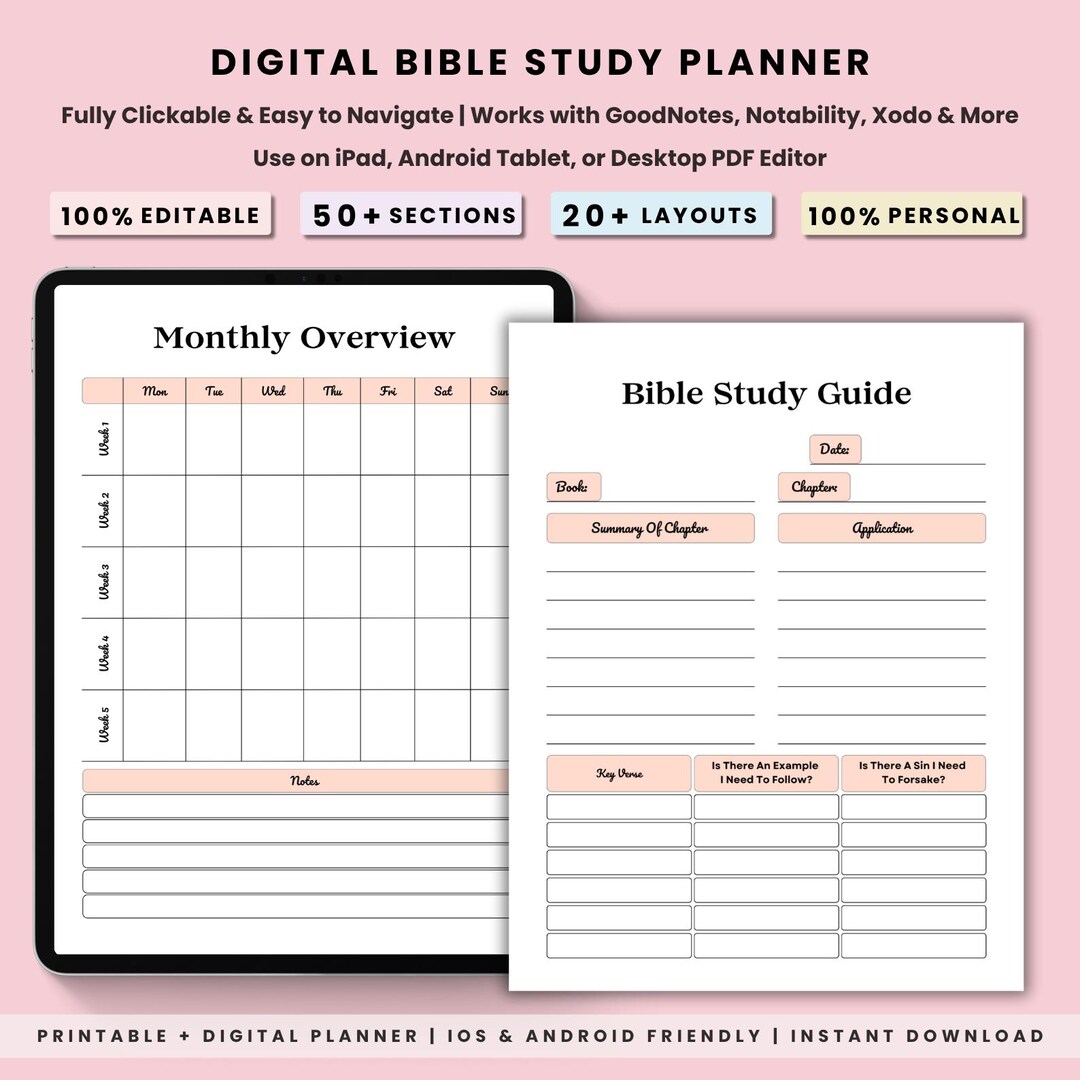 Spiritual Awakening Bible Study Planner | Faith Journal PDF | Scripture ...