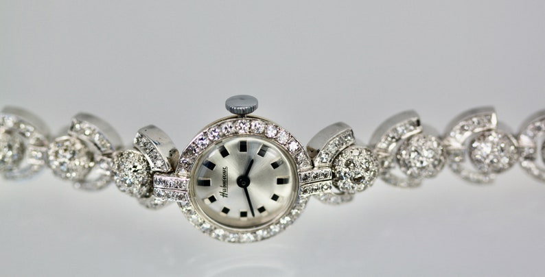 1950's Ladies Unique Diamond Cocktail Watch image 2