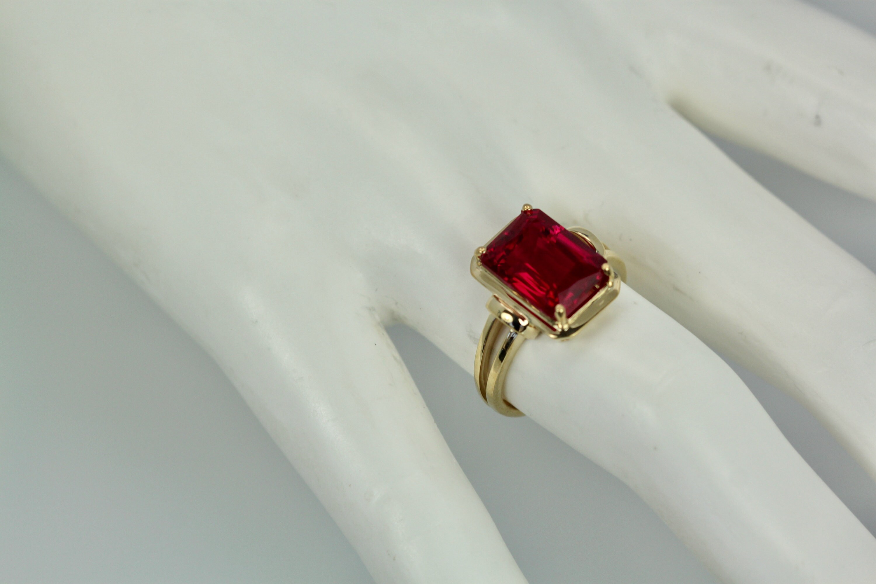 Simple Ruby Ring - Etsy