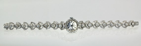 1950's Ladies Unique Diamond Cocktail Watch - image 7