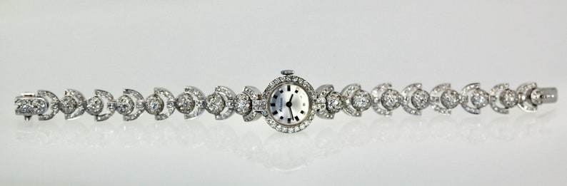 1950's Ladies Unique Diamond Cocktail Watch image 7