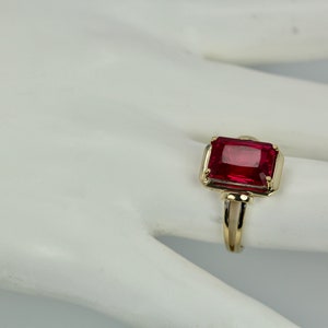 Simple Ruby Ring - Etsy